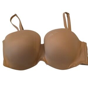 Victoria's Secret Dream Angels Lined Demi Double Push Up Bra Beige 34DDD/G75 B1